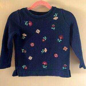 Navy flower pattern Carters sweatshirt